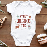 Personalised Baby's First Christmas Vest, My First Xmas Baby Bodysuit, Newborn Gift