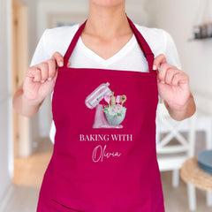 Personalised Baking Adjustable Custom Name Apron Birthday Christmas Mother's Day Gift for Her Friend Baker Mum Grandma