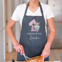 Personalised Baking Adjustable Custom Name Apron Birthday Christmas Mother's Day Gift for Her Friend Baker Mum Grandma