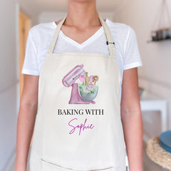 Personalised Baking Adjustable Custom Name Apron Birthday Christmas Mother's Day Gift for Her Friend Baker Mum Grandma