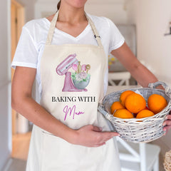 Personalised Baking Adjustable Custom Name Apron Birthday Christmas Mother's Day Gift for Her Friend Baker Mum Grandma