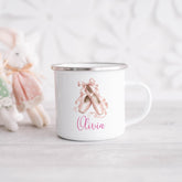 Personalised Ballet Shoes Mug Girls Ballerina Gift Custom Name Dance Mug