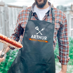 Personalised BBQ Apron For Men / Grill Master / Kitchen Barbecue Cooking Gift For Him Dad / Chef Husband Christmas Birthday Father's Day