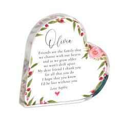Personalised Best Friend Gift - Acrylic Plaque – Custom Poem Keepsake with Name – Birthday, Christmas or Thank You Gift for Bestie