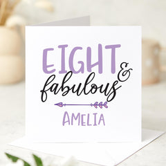 Personalised Birthday Card for Kids Name and Age Fabulous Birthday Gift for Girl or Boy Special Age Milestone 5th 6th 7th 8th 9th 10th