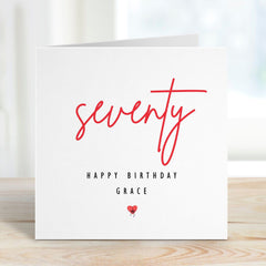 Personalised Birthday Card Name Age Friend Girlfriend Neighbour Mum Daughter Sister Fiancee Happy 20 30 40 50 60 70 Happy Birthday Gift Card