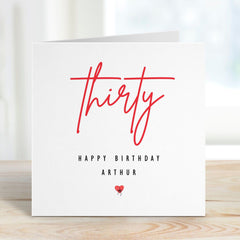 Personalised Birthday Card Name Age Friend Girlfriend Neighbour Mum Daughter Sister Fiancee Happy 20 30 40 50 60 70 Happy Birthday Gift Card
