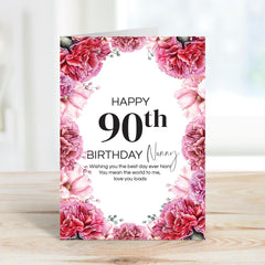 Personalised Birthday Card with ANY AGE and NAME Card for Nanny Grandma Friend Auntie Nan Nana Grandma for 40th 50th 60th 70th 80th 90th