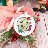 Personalised Birthday Ornament with Name Baby's Kid's Dinosaur 1st 2nd 3rd 4th 5th 6th 7th 8th 9th 10th Birthday for Boy Girl Nephew Niece