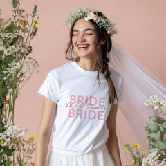 Personalised Bride T-shirt, Mrs last name, Honeymoon Top, Bachelorette Party, Engagement, Wedding Tee