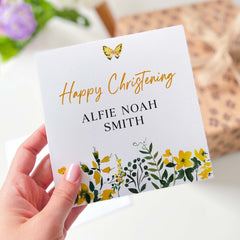 Personalised Christening Card With Name For Godson Goddaughter Nephew Niece Kids Granddaughter Grandson On Your Christening Day Keepsake