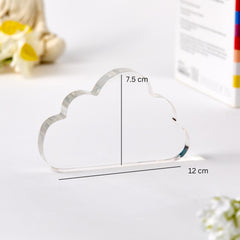 Personalised Christening Gift Cloud - Shaped Acrylic Plaque with Safari Animals Custom Keepsake with Name Date Baby Boy Girl Baptism Present