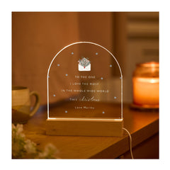 Personalised Christmas LED Light Plaque – Romantic Gift for Partner Husband or Wife Boyfriend Girlfriend Fiancé– Custom Night Light Keepsake
