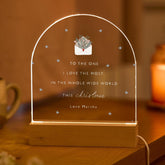 Personalised Christmas LED Light Plaque – Romantic Gift for Partner Husband or Wife Boyfriend Girlfriend Fiancé– Custom Night Light Keepsake