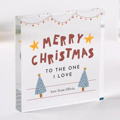 Personalised Christmas Plaque Romantic Acrylic Keepsake Gift for Boyfriend Girlfriend Husband or Wife Xmas Present for Her Him