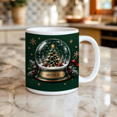 Personalised Christmas Snow Globe Mug, Christmas Gift
