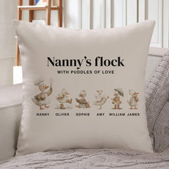 Personalised Cushion Gift for Nanny with Grandchildren Names – Mother's Day, Christmas Present