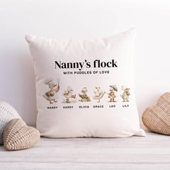 Personalised Cushion Gift for Nanny with Grandchildren Names – Mother's Day, Christmas Present