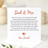 Personalised Dad and Daughter Poem Card Sentimental Card for Dad Father's Day Dad's Birthday or Wedding Card Father of the Bride Keepsake