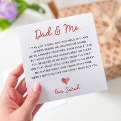 Personalised Dad and Daughter Poem Card Sentimental Card for Dad Father's Day Dad's Birthday or Wedding Card Father of the Bride Keepsake