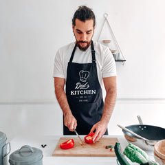 Personalised Dad Apron / Father’s Day Kitchen Gift / Dad Birthday Present with Since Year