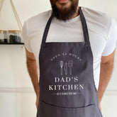 Personalised Dad Apron / Funny Cooking Gift / Custom Name Kitchen Birthday Father’s Day Present