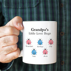 Personalised Dad Mug / Custom Kids Names Gift / Father’s Day Present, Birthday Coffee Gift