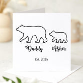 Personalised Daddy and Baby Bear Card Fathers Day Birthday New Dad Gift Custom Name Dad to Be Card First Father's Day Keepsake Dada Bear