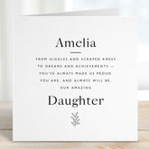 Personalised Daughter Card To a Special Daughter An Amazing Daughter Card for Her on Wedding Birthday Exam Result A Level