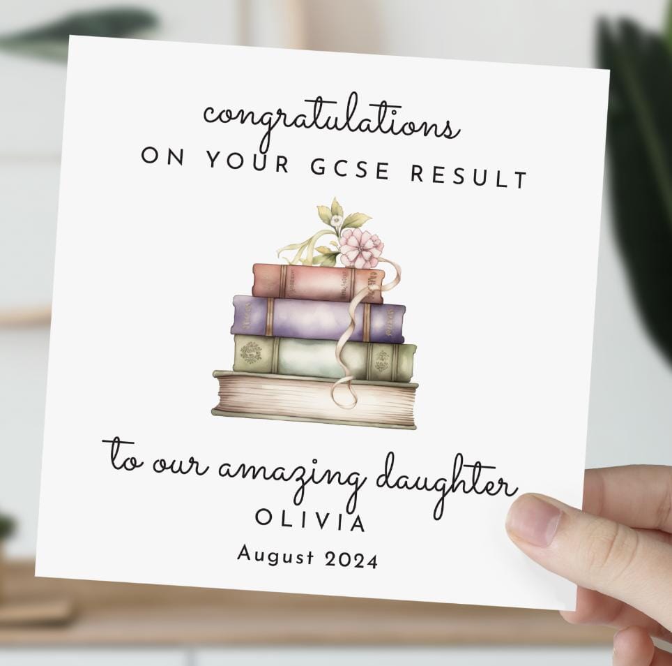 Personalised Daughter Gcse Result Congratulations Card With Name On Your Gcse Exam Results To Our Amazing Daughter