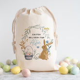 Personalised Easter Bunny Sack for Kids– Custom Name Gift Bag