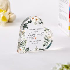 Personalised Engagement Keepsake Gift with Couple Names and Date Wedding Gift Unique Bridal Shower Bride Gift Engaged Couple Gift For Her