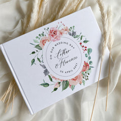 Personalised Family Linen Cover Photo Album – A4 Size Wedding Memory Book
