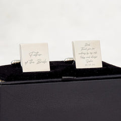 Personalised Father of the Bride Cufflinks Custom Wedding Day Gift from Daughter to Dad with Engraved Message