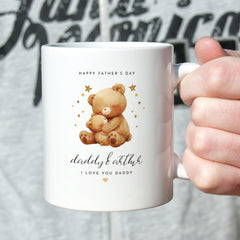 Personalised Father's Day Mug for Daddy Special Gift from Child with Name I Love You Daddy Keepsake Coffee Cup from Daughter or Son