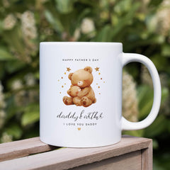 Personalised Father's Day Mug for Daddy Special Gift from Child with Name I Love You Daddy Keepsake Coffee Cup from Daughter or Son