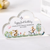 Personalised First Birthday Gift for Nephew Niece Son Daughter Grandson Granddaughter Baby Boy Girl 1st Birthday Keepsake with Name & Date