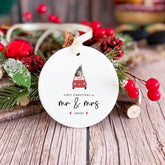 Personalised First Christmas as Mr & Mrs Ornament 1st Xmas Married Ornament Keepsake Couples Tree Decoration Gift Newlywed Wife Husband