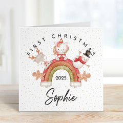 Personalised First Christmas Card for Baby Boy Girl Xmas for Baby’s 1st Xmas for Son, Daughter, Niece, Nephew, Grandchild