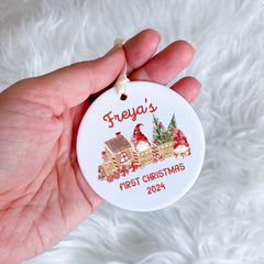 Personalised First Christmas Ornament 1st Xmas Bauble Baby’s First Christmas Tree Decoration Holiday Keepsake