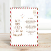 Personalised First Father's Day Card From the Bump Letter Style Cute Baby Bump Message Card Daddy To Be Gift Keepsake For New Dad