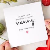 Personalised First Mother's Day as my Nanny Card Thoughtful Gift for New Grandmother Custom Name Keepsake Card for Nanny Nana Grandma 1st