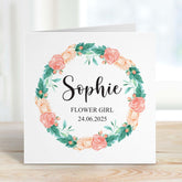 Personalised Flower Girl Card Bridal Proposal Card For Flower Girls Niece Greeting Card Wedding Day Bridesmaid Gift Card Bridal Party Gift