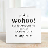 Personalised Gcse Results Congratulations Card Daughter Son Granddaughter Grandson Nephew Niece Wohoo Proud Of You Well Done Gift Card Name