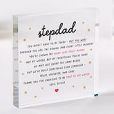 Personalised Gift for Stepdad Acrylic Plaque Thoughtful Father's Day Gift from Stepkids Keepsake for Bonus Dads Birthday Christmas Present