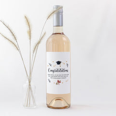 Personalised Graduation Wine Label Congratulations Gift Ideal for Son Daughter Niece or Nephew Class of 2025 Keepsake