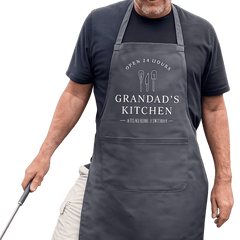 Personalised Grandad Apron / Funny Cooking Gift / Custom Name Kitchen Birthday Father’s Day Present
