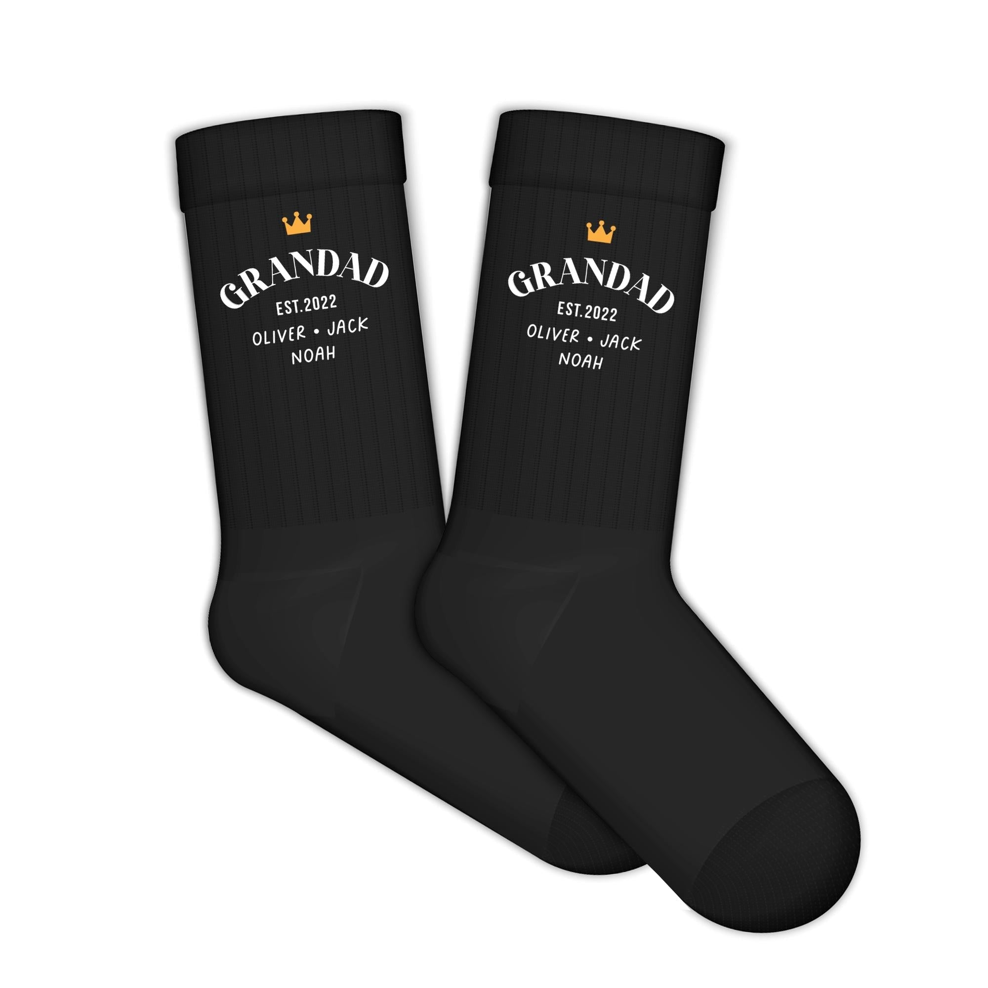 Personalised Grandad Socks Gift for Grandpa with Grandchildren Names Est Year Custom Birthday Gift