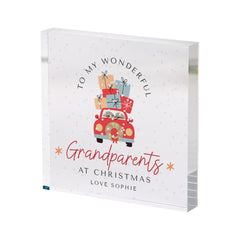 Personalised Grandparents Christmas Gift, Christmas Keepsake, Acrylic Plaque