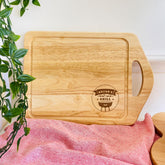 Personalised Handled BBQ Chopping Board, Custom Grill Gift for Dad